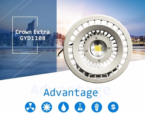 AC100-277V Εισερχόμενη τάση Αντιφωτιστικά LED φώτα υψηλής αποβάθρας Αλουμινίου
