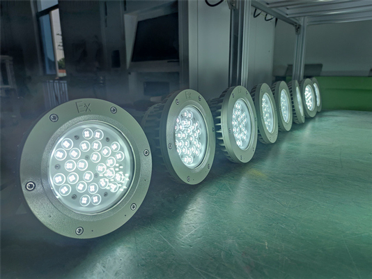 Υψηλό φως 180lm/w ATEX Ανθεκτικό στη διάβρωση IP66 LED εξωτερικό φως οροφής 50W-250W