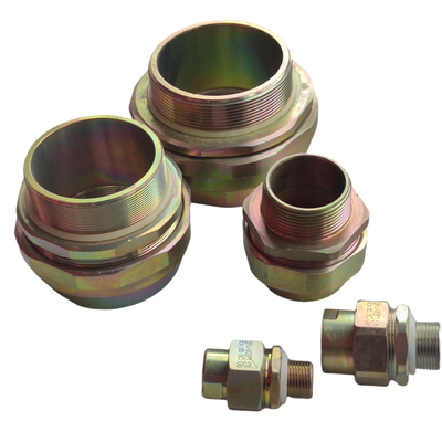 Ασημένιο ορείχαλκο 6-12 mm Ex Proof Clamping Gland Smooth Surface