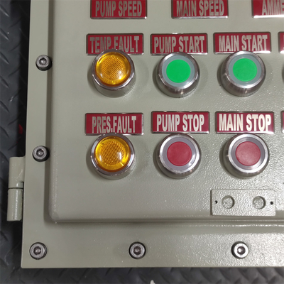 ATEX CNEX με βαθμολογία Ex d Flameproof Panel Box Enclosure IP66 WF2 για επικίνδυνες περιοχές με προσαρμοσμένη είσοδο καλωδίων 295Vac