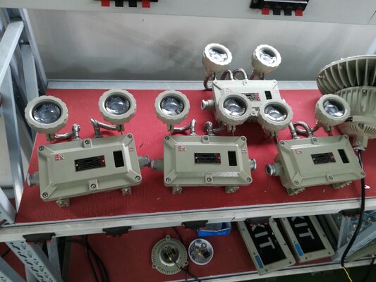 Ανθεκτικό στην έκρηξη διπλό-κεφαλής φως έκτακτης ανάγκης από κράμα αλουμινίου 220VAC/24VDC Ασφάλεια IP66 Φωτισμός LED