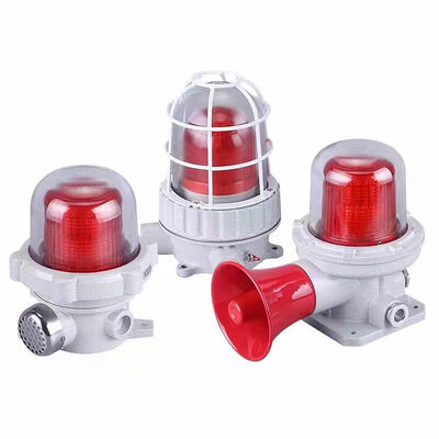 Corrosion Resistant WF2 Explosion Proof Alarm Lights 24VDC Input Voltage Ex Mark II 2 G Ex Db Eb IIC T6 Gb II 2 D Ex Tb IlIC T80°C Db IP66